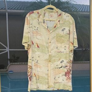 Zara Cream and Multicolor Casual printed button down shirt.